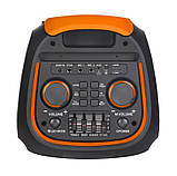 Акустична система ZXX-1095 акумуляторна колонка Bluetooth з FM-радіо і MP3 плеєром і мікрофоном 80 Вт Чорний, фото 3