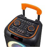 Акустична система ZXX-1095 акумуляторна колонка Bluetooth з FM-радіо і MP3 плеєром і мікрофоном 80 Вт Чорний, фото 4