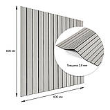 Покриття вінілове самоклеюче 3D рейки 600х600х2,8мм SW-00003242, фото 3