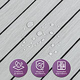 Покриття вінілове самоклеюче 3D рейки 600х600х2,8мм SW-00003243, фото 4