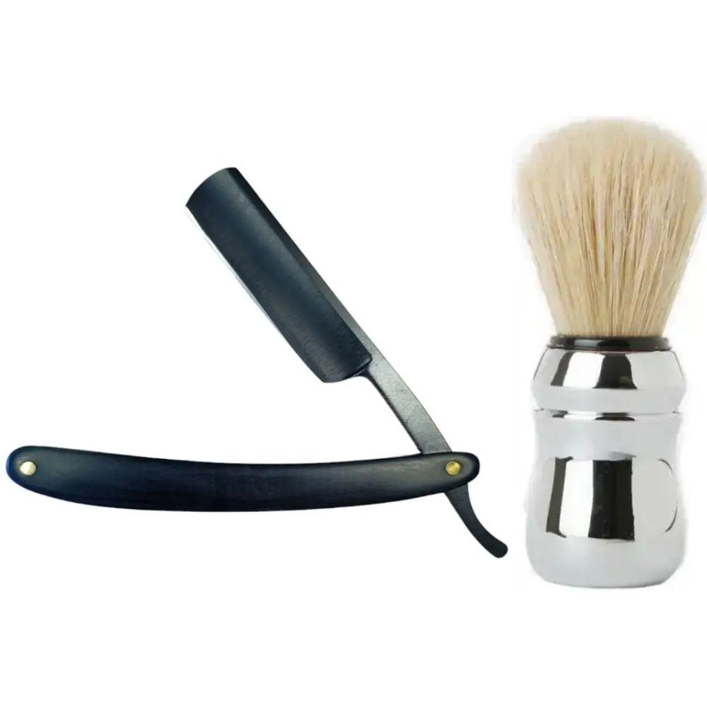 Небезпечна бритва/шавета розкладна Straight Razor + помазок для гоління Proraso професійний, фото 1