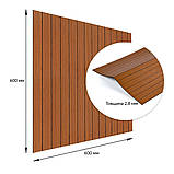 Покриття вінілове самоклеюче 3D рейки 600х600х2,8мм SW-00003246, фото 3