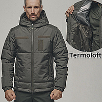 Зимняя тактическая куртка военная на мембране теплая армейская куртка Termoloft пиксель мужская качественная