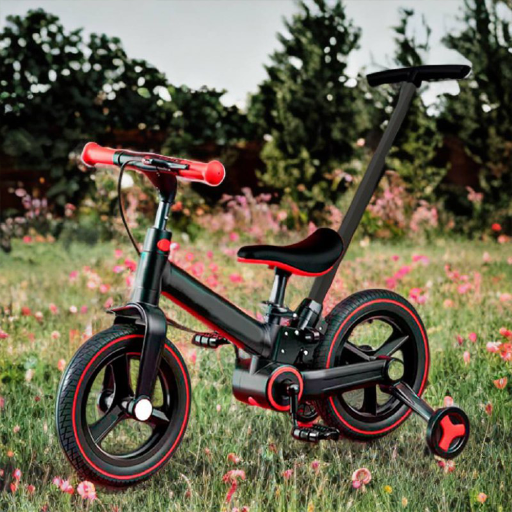 Велосипед-трансформер 3 в 1 з батьківською ручкою для дітей від 2 років легкий біговел та триколісний велосипед, фото 1