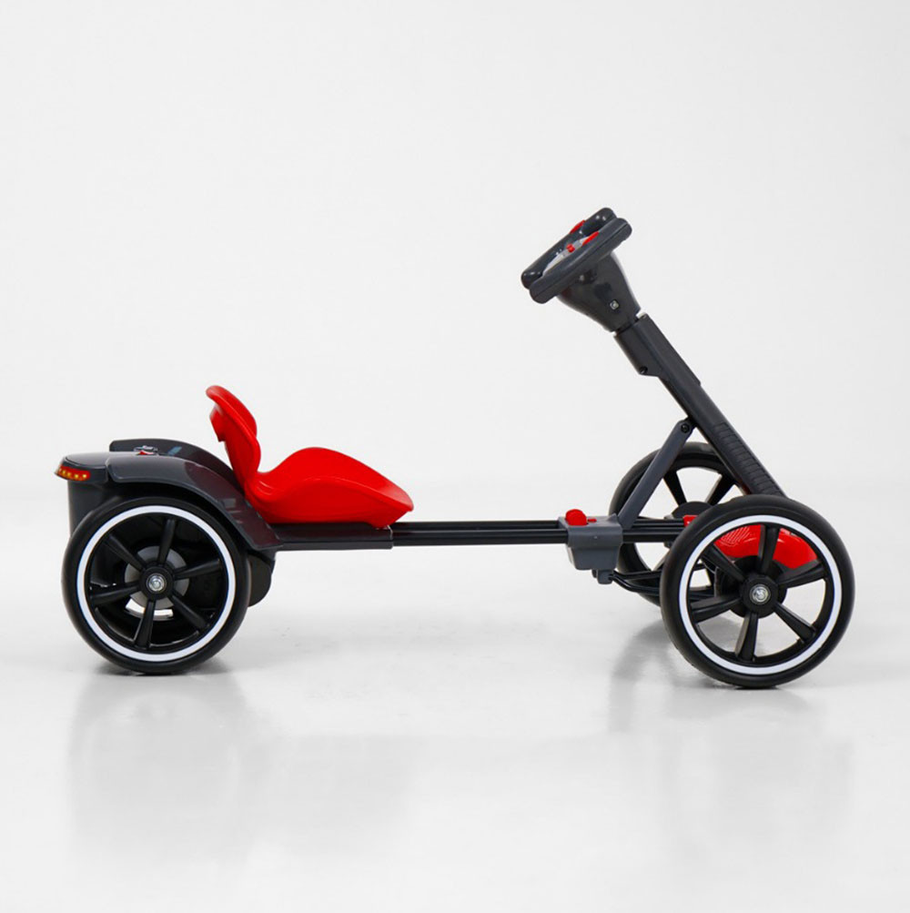 Електрокарт дитячий 6 кмч для хлопчиків та дівчаток зі звуковими ефектами та доладним дизайном, фото 1