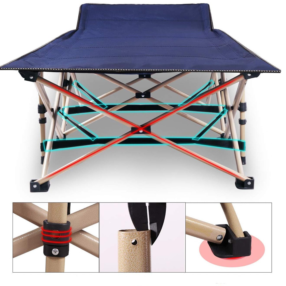 Розкладачка з матрацом та чохлом для комфортного відпочинку на природі та вдома легка міцна, фото 1