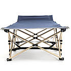 Розкладачка з матрацом та чохлом для комфортного відпочинку на природі та вдома легка міцна, фото 4