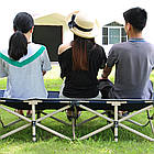 Розкладачка з матрацом та чохлом для комфортного відпочинку на природі та вдома легка міцна, фото 6