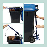 Сміттєвий прес синього кольору