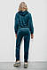 Спортивний костюм жіночий велюровий, колір смарагдовий, 257R4119, фото 4