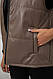 Жилет жіночий демісезонний екошкіра, колір коричневий, 257R65-2, фото 5