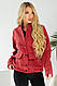 Бомбер жіночий штучний кашемір, колір темно-кораловий, 257R325, фото 6