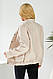 Бомбер жіночий штучний кашемір, колір світло-бежевий, 257R325, фото 3