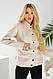 Бомбер жіночий штучний кашемір, колір світло-бежевий, 257R325, фото 5