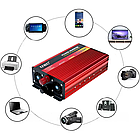 Автомобільний інвертор 2500Вт 12В AC/DC для підключення побутових приладів у поїздках та кемпінгах, фото 4
