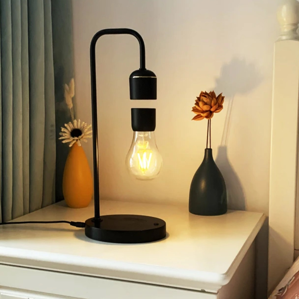 Левітуючий світильник нічник із бездротовою зарядкою 10Вт для створення затишної атмосфери в будинку, фото 1