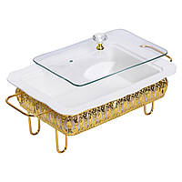 Настільна мармітниця порцелянова 36×21×15 (см) на підставці 1.5 (л) HP-26-6