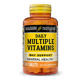 Мультивітаміни на кожен день, Daily Multiple Vitamins, Mason Natural, 365 таблеток