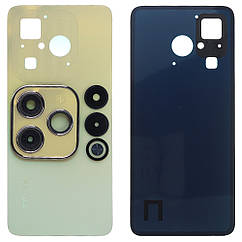 Задня кришка Infinix Hot 40i X6528B (золотиста оригінал Китай зі склом камери)