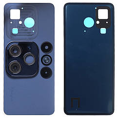 Задня кришка Infinix Hot 40i X6528B (чорна оригінал Китай зі склом камери)