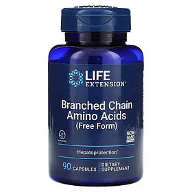 Амінокислоти з розгалуженим ланцюгом, Branched Chain Amino Acids, Life Extension, 90 капсул