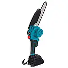 Акумуляторна ланцюгова пилка 8 дюймів з двома акумуляторами для садових робіт та розпилу деревини, фото 3