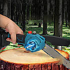 Акумуляторна ланцюгова пилка 8 дюймів з двома акумуляторами для садових робіт та розпилу деревини, фото 5