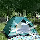Автоматичний намет G-Tent 4 місний для кемпінгу з москітною сіткою та водовідштовхувальним просоченням, фото 4