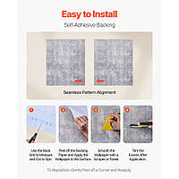 Самоклеючі шпалери VEVOR, 45 см x 15 м, Настінні шпалери, Клейка плівка в індустріальному стилі, Плівка для меблів, Наклейка на