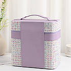 Косметичка органайзер із дзеркалом для жінок фіолетова дорожня для зберігання косметики, фото 6