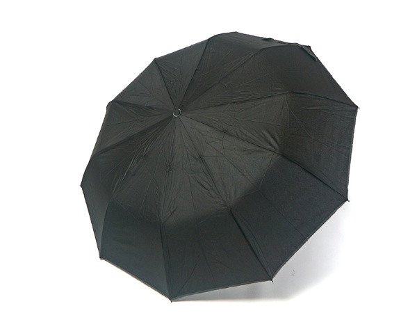 Парасолька жіноча напівавтомат Bellissimo M531 на 10 карбонових спиць Чорний з сірою облямівкою смужкою, фото 1