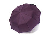 Парасолька жіноча напівавтомат Bellissimo M531 на 10 карбонових спиць Фіолетова з бузковою облямівкою смужкою, фото 2