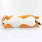 Іграшка подушка Кіт Батон плюшева з пледом для дітей та дорослих коричнева антистрес 120х160 см, фото 2