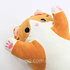 Іграшка подушка Кіт Батон плюшева з пледом для дітей та дорослих коричнева антистрес 120х160 см, фото 3