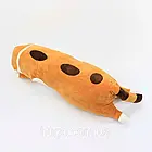 Іграшка подушка Кіт Батон плюшева з пледом для дітей та дорослих коричнева антистрес 120х160 см, фото 7