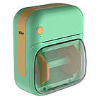 Портативний принтер B-3 термопринтер для наклейок етикеток та QR-кодів зелений компактний, фото 2