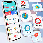 Портативний принтер B-3 термопринтер для наклейок етикеток та QR-кодів зелений компактний, фото 7