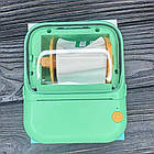 Портативний принтер B-3 термопринтер для наклейок етикеток та QR-кодів зелений компактний, фото 9