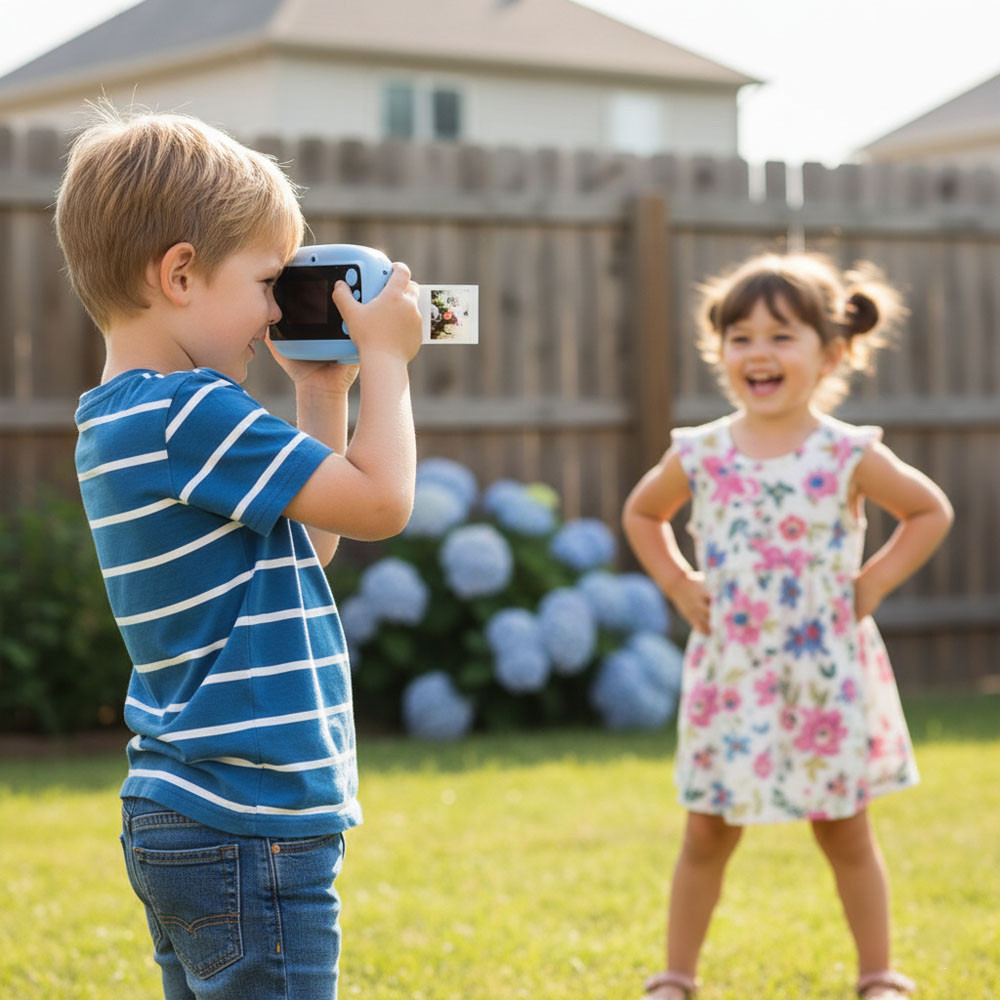 Дитячий фотоапарат моментального друку 12Мп для творчості та спогадів з яскравими фотографіями, фото 1