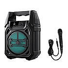 Портативна Bluetooth колонка з мікрофоном для караоке та музики потужна автономна акустична система, фото 2