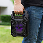 Портативна Bluetooth колонка з мікрофоном для караоке та музики потужна автономна акустична система, фото 7