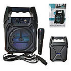 Портативна Bluetooth колонка з мікрофоном для караоке та музики потужна автономна акустична система, фото 8