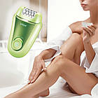 Епілятор V-758 акумуляторний з USB для жінок з двома насадками для епіляції та гоління, фото 5