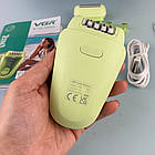 Епілятор V-758 акумуляторний з USB для жінок з двома насадками для епіляції та гоління, фото 9