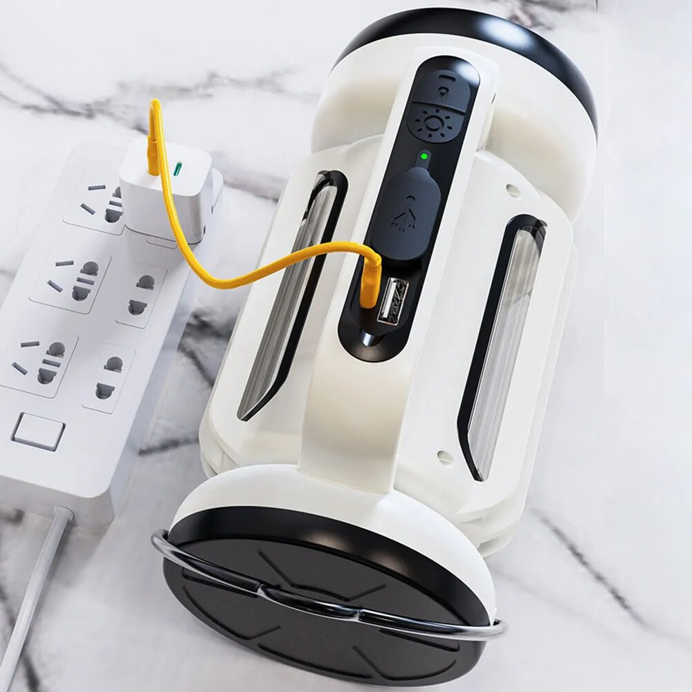 Акумуляторний ліхтар для кемпінгу з USB PowerBank яскравий та водонепроникний для активного відпочинку на природі, фото 1