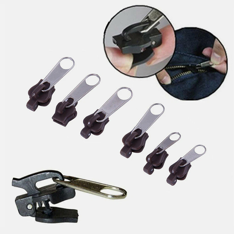 Знімні застібки на блискавку, набір бігунків 6 шт. Срібло