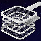 Електромухобойка акумуляторна з УФ підсвічуванням для знищення комарів та мух у приміщенні та на вулиці, фото 4