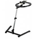 Світлодіодна кільцева лампа 26 см з USB для селфі та відеозйомки з утримувачем телефону, фото 2