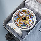 Настільний USB вентилятор з RGB підсвічуванням акумуляторний міні вентилятор для офісу та будинку тихий та компактний, фото 5