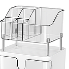 Органайзер для косметики прозорий настільний для зберігання макіяжу та аксесуарів в інтер'єрі, фото 2